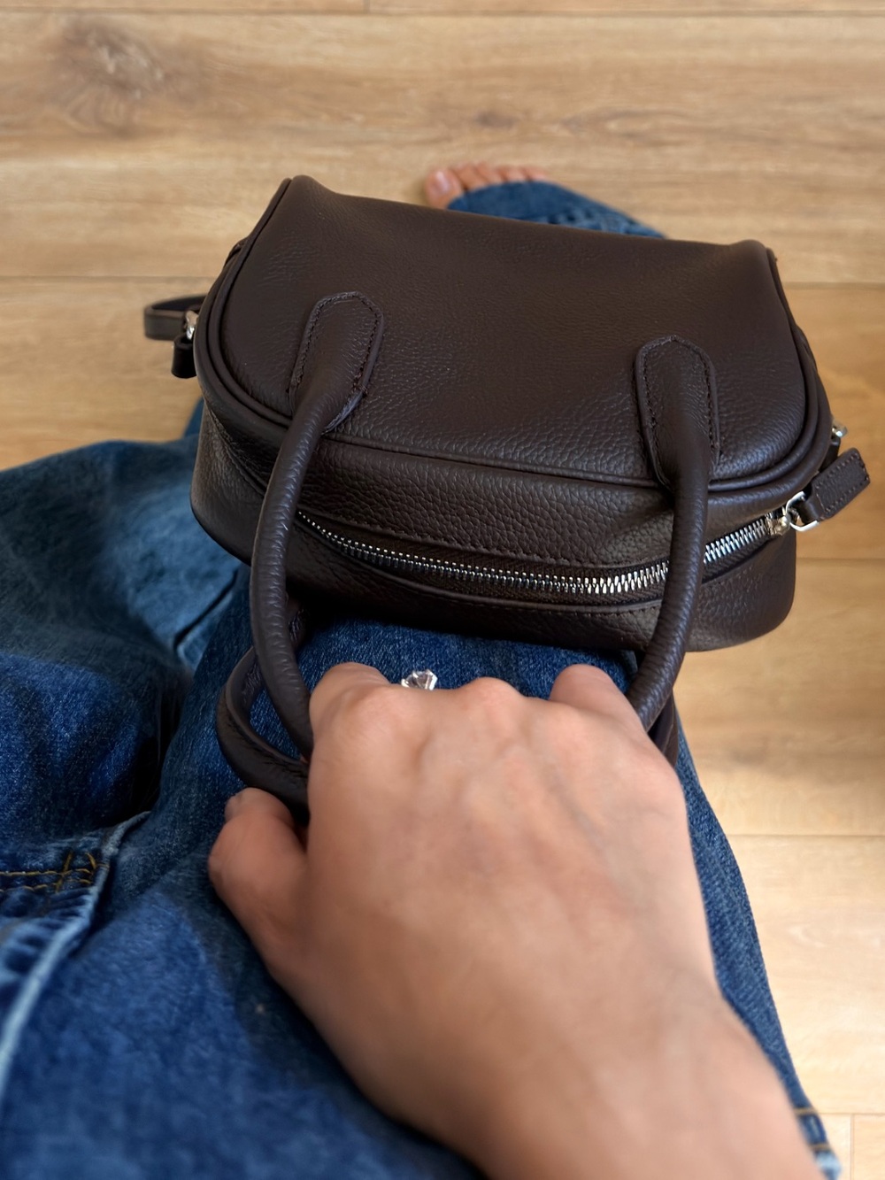 Boutique Brown Leather Classic Women's crossbody bag